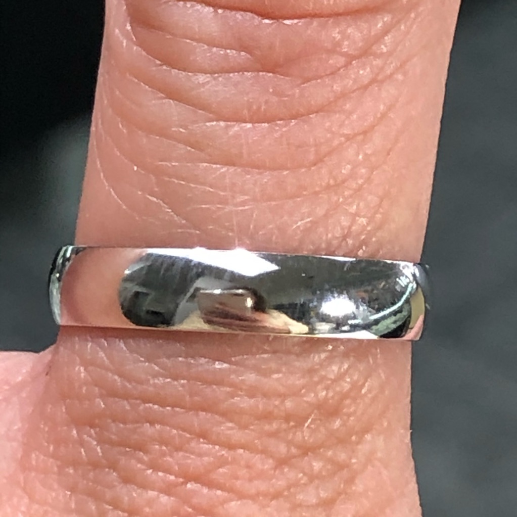 Solid 925 Sterling Silver 4mm Comfort Fit Wedding Band